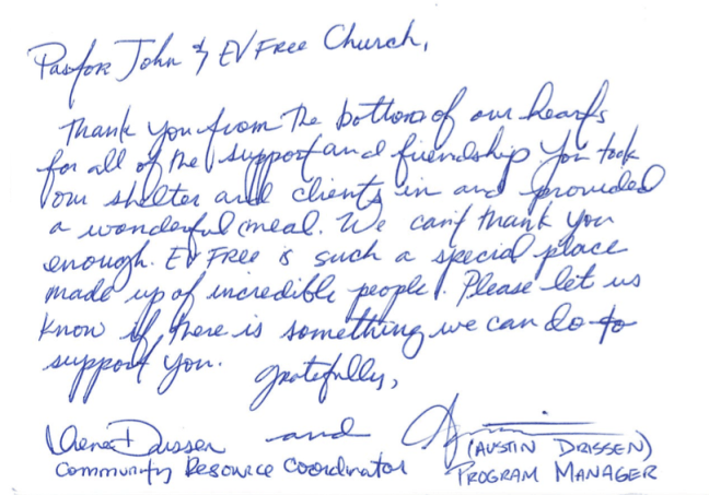 Mercy House Thank You